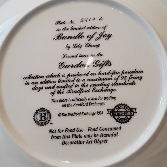 Bradford collector plate Garden Gifts [ BUNDLE OF JOY ] - Picture 8 of 8